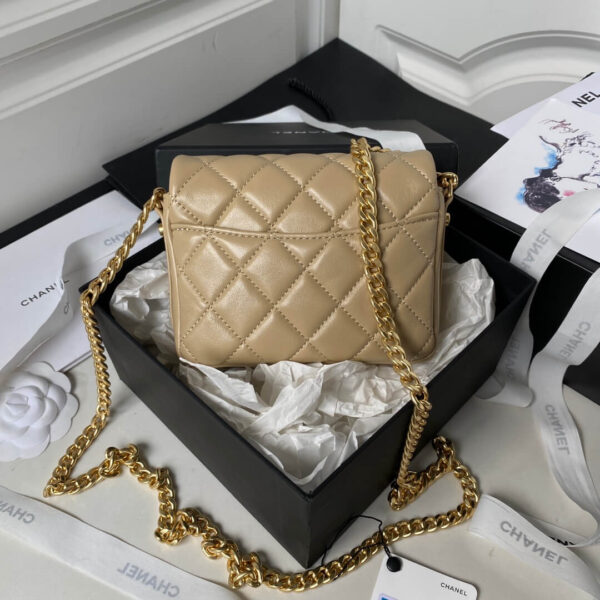 Chanel Leather Flap Bag - Image 3