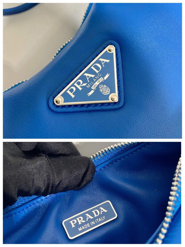 Prada Small Padded Blue Bag - Image 6
