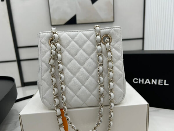 Chanel Classic Tote Bag White - Image 9