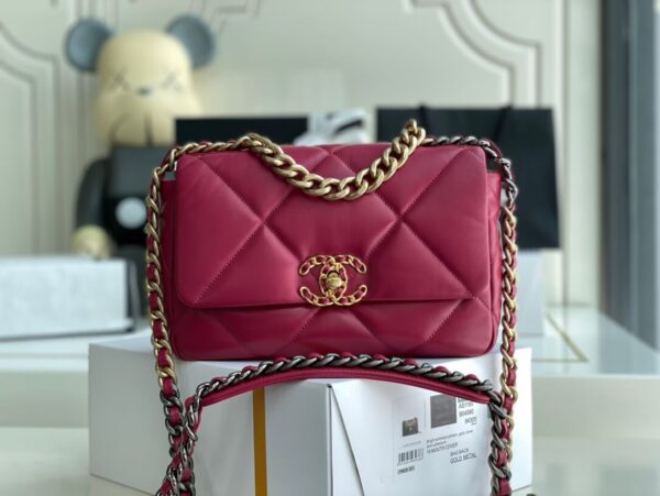 Chanel 19 Bag Dark Pink