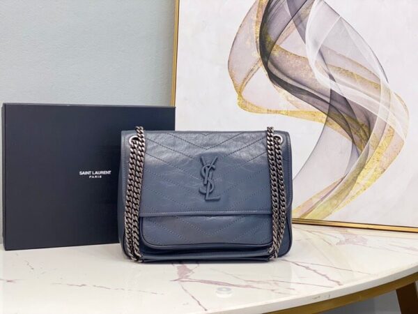 Women's YSL Niki Medium Leather Shoulder Bag
