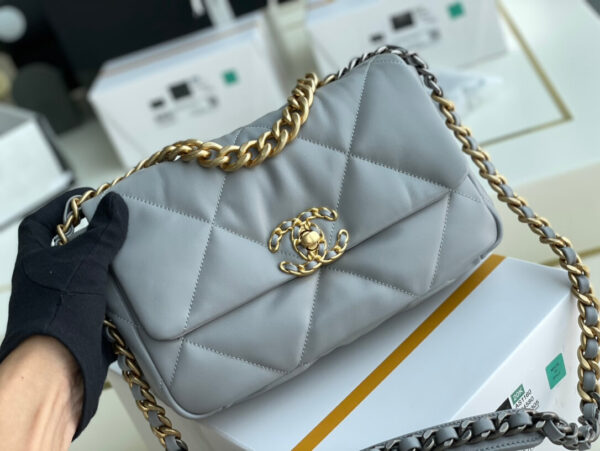 Chanel 19 Bag Gray - Image 4