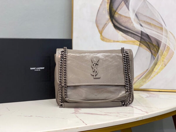 Women's YSL Niki Medium Leather Shoulder Bag