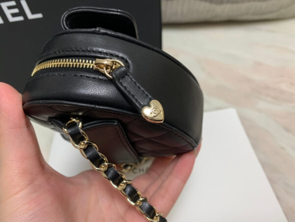 Chanel CC Love Heart Mini Bag Black - Image 6