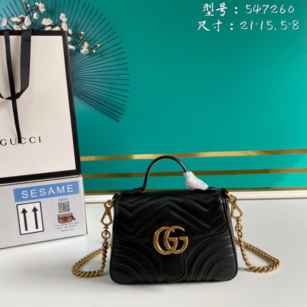 Gucci Marmont Mini Top Handle Bag - Image 6