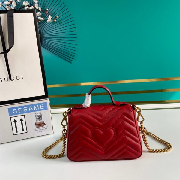 Gucci Marmont Mini Top Handle Bag - Image 8