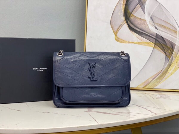 Women's YSL Niki Medium Leather Shoulder Bag