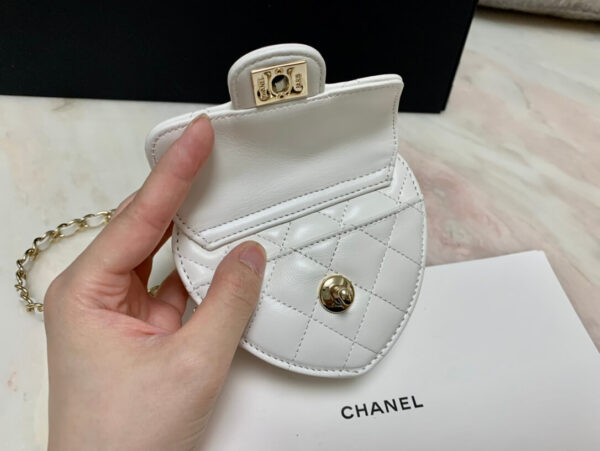 Chanel CC Love Heart Mini Bag White - Image 7