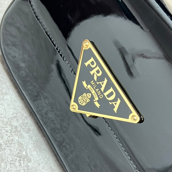 Prada Embleme Saffiano Shoulder Bag in Patent Leather - Image 8