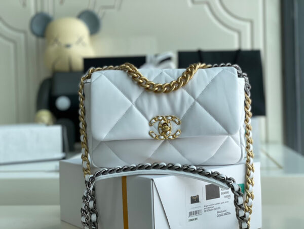 Chanel 19 Bag White