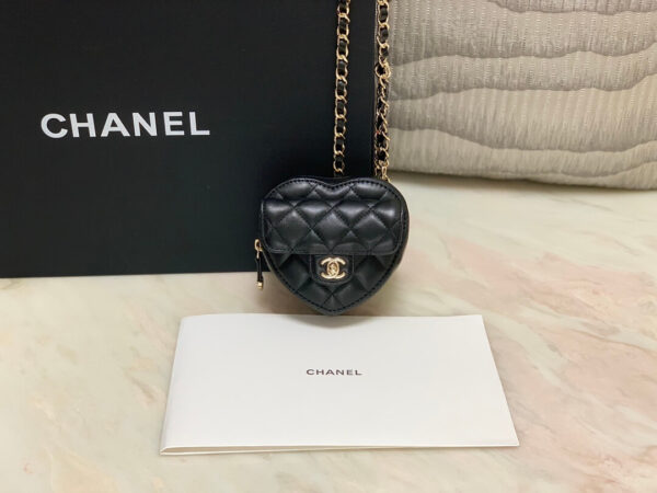 Chanel CC Love Heart Mini Bag Black