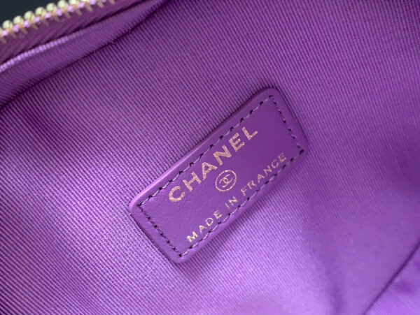 Chanel CC Love Heart Mini Bag Purple - Image 4