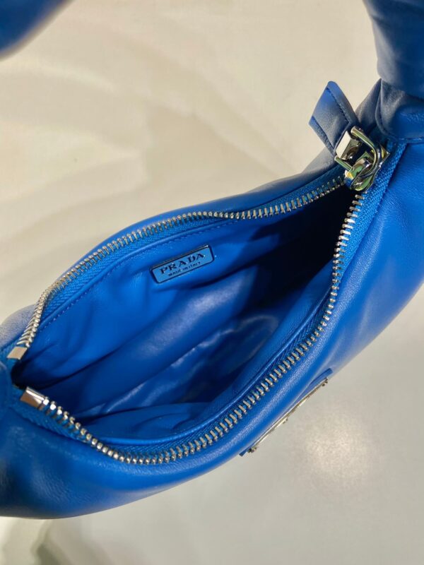 Prada Small Padded Blue Bag - Image 9