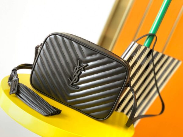 Saint Laurent Lou Black Bag With Black Hardware