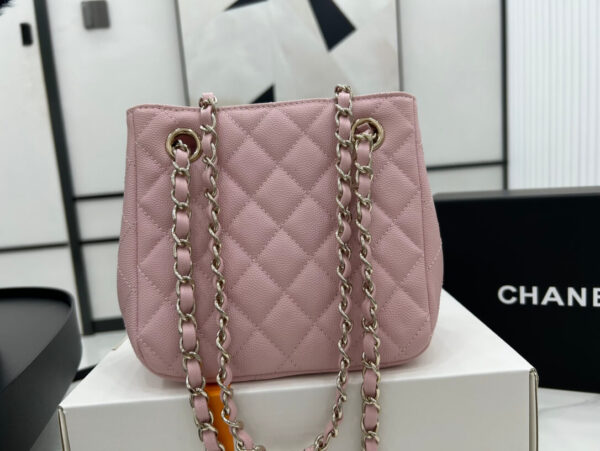 Chanel Classic Tote Bag Pink - Image 9