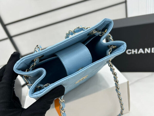 Chanel Classic Tote Bag Sky Blue - Image 7