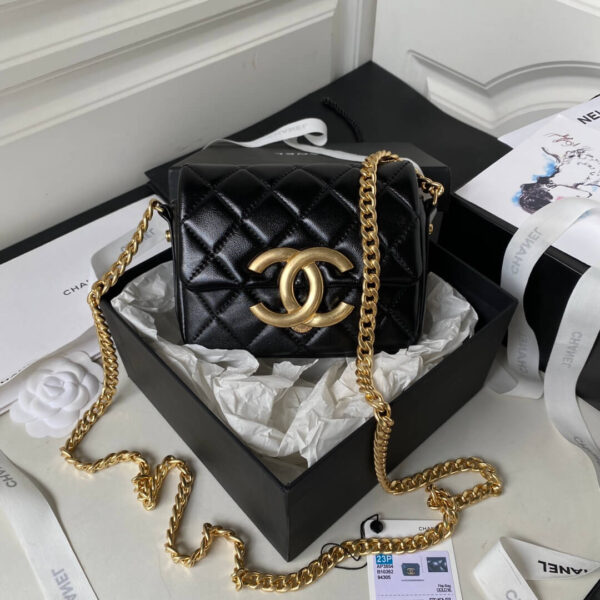 Chanel Leather Flap Bag Black