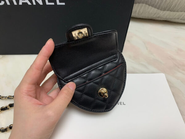 Chanel CC Love Heart Mini Bag Black - Image 9