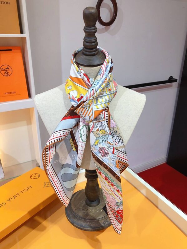 LV Silk Scarf - Image 5