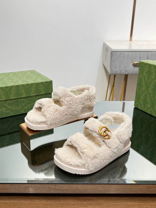 Gucci Merino Wool Sandals - Image 5