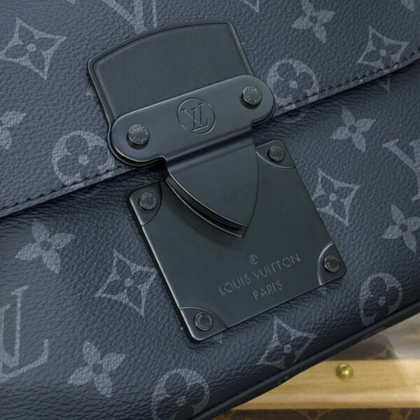 LV Monogram Macassar S Lock Messenger Bag - Image 5