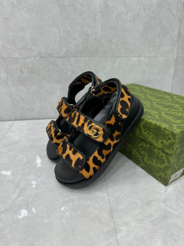 Gucci  Print Double G Sandals - Image 2