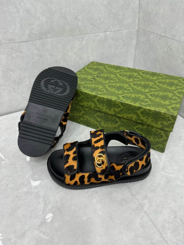 Gucci  Print Double G Sandals - Image 4