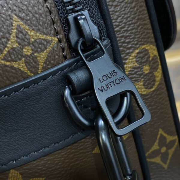 LV Monogram Macassar S Lock Messenger Bag - Image 3