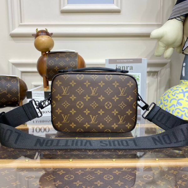 LV Monogram Macassar S Lock Messenger Bag - Image 5