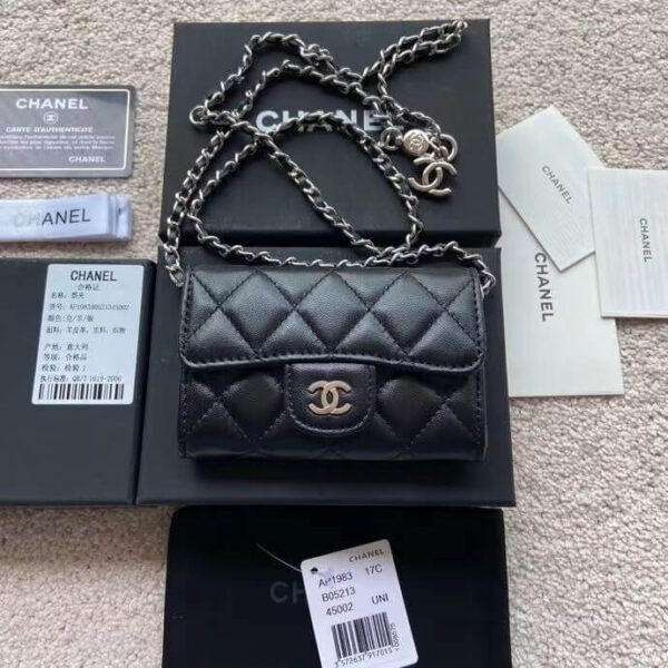 Chanel Black Waist Mini Wallet