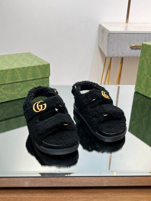 Gucci Merino Wool Sandals - Image 5