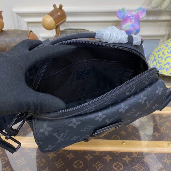 LV Monogram Macassar S Lock Messenger Bag - Image 6