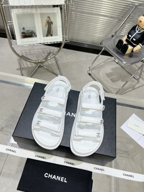 Chanel Casual Style Unisex Plain Logo Sandal - Image 7