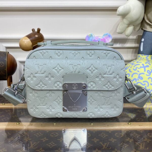 LV Monogram Macassar S Lock Messenger Bag
