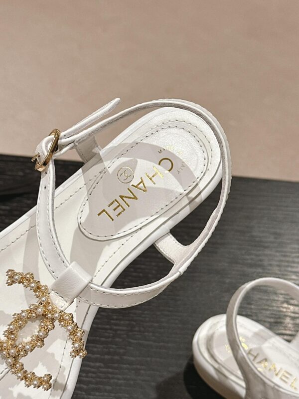 Chanel Jeweled CC Thong Sandal - Image 3