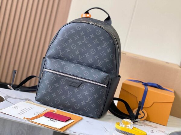 LV Backpack Leather Bag Monogram LV Logo M22558 in Black