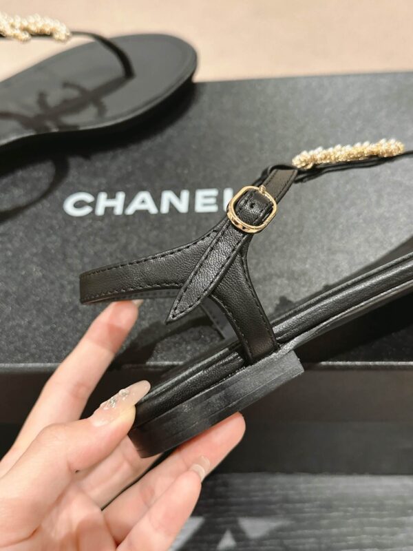 Chanel Jeweled CC Thong Sandal - Image 9