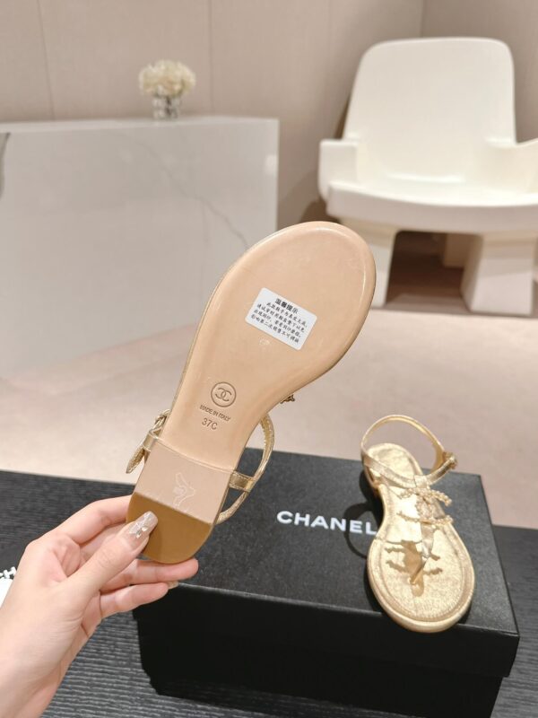 Chanel Jeweled CC Thong Sandal - Image 9