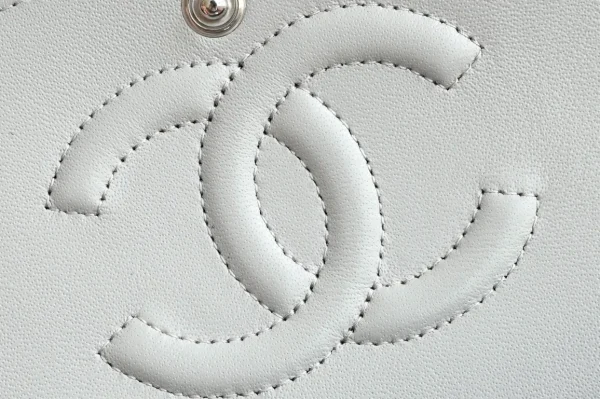 CHANEL Grey Quilted Caviar Leather Jumbo Classic Double Flap Bag - Image 5
