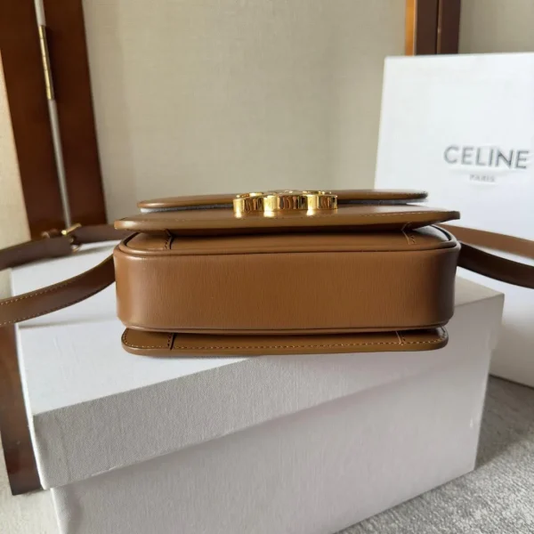 Celine Brown Leather Medium Triomphe Shoulder Bag Celine - Image 5