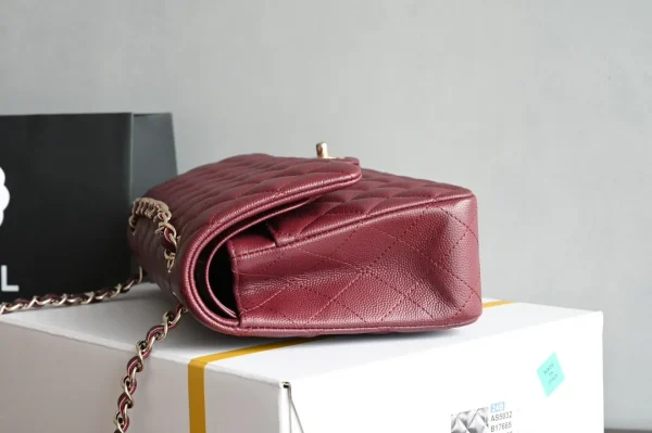 Chanel - Medium Classic Flap Bag - Burgundy Caviar - Image 4