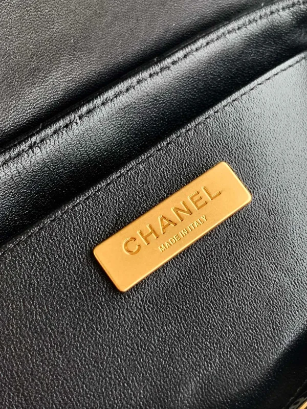 Chanel Black Lambskin GHW Top Handle Mini Rectangular - Image 2