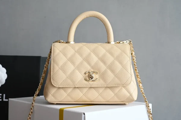 Chanel Coco Handle Mini Beige Caviar LGHW