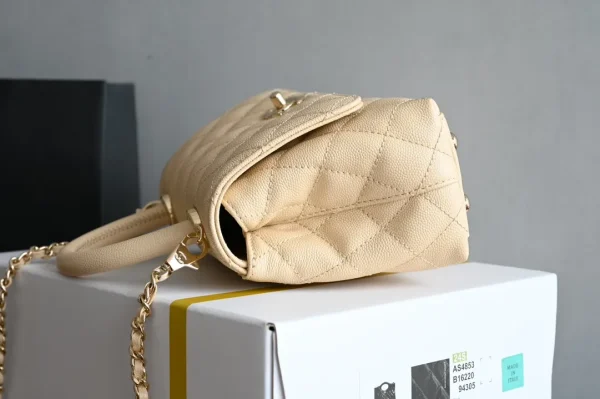 Chanel Coco Handle Mini Beige Caviar LGHW - Image 5