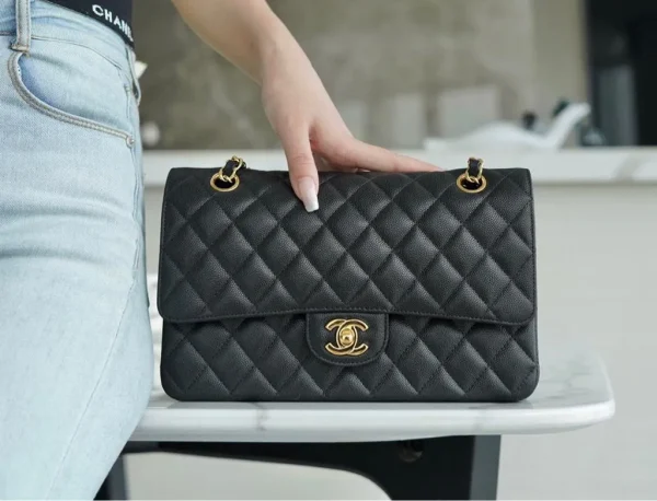 Chanel Medium Classic Flap Bag Black Caviar - Image 2