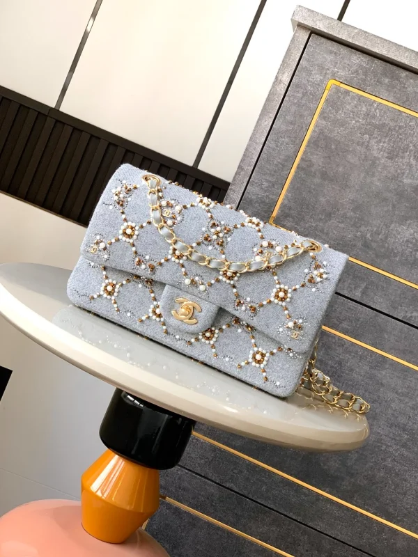 Chanel Pearl & Crystal Classic Double Flap Bag