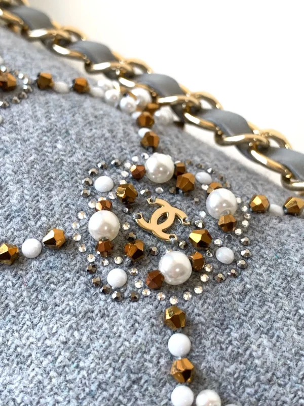 Chanel Pearl & Crystal Classic Double Flap Bag - Image 8