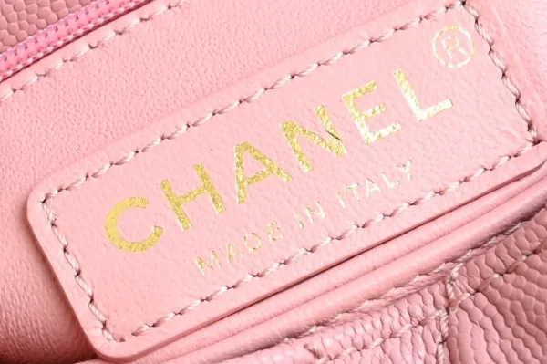 Chanel Pink Quilted Caviar Leather Mini Coco Top Handle Bag Chanel - Image 7