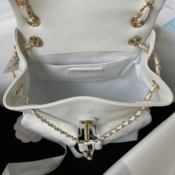 Chanel Small Backpack White Bag - Image 7
