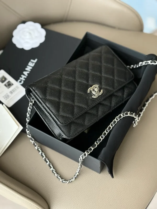 Chanel Wallet On Chain WOC with Strass and Gold - Image 4